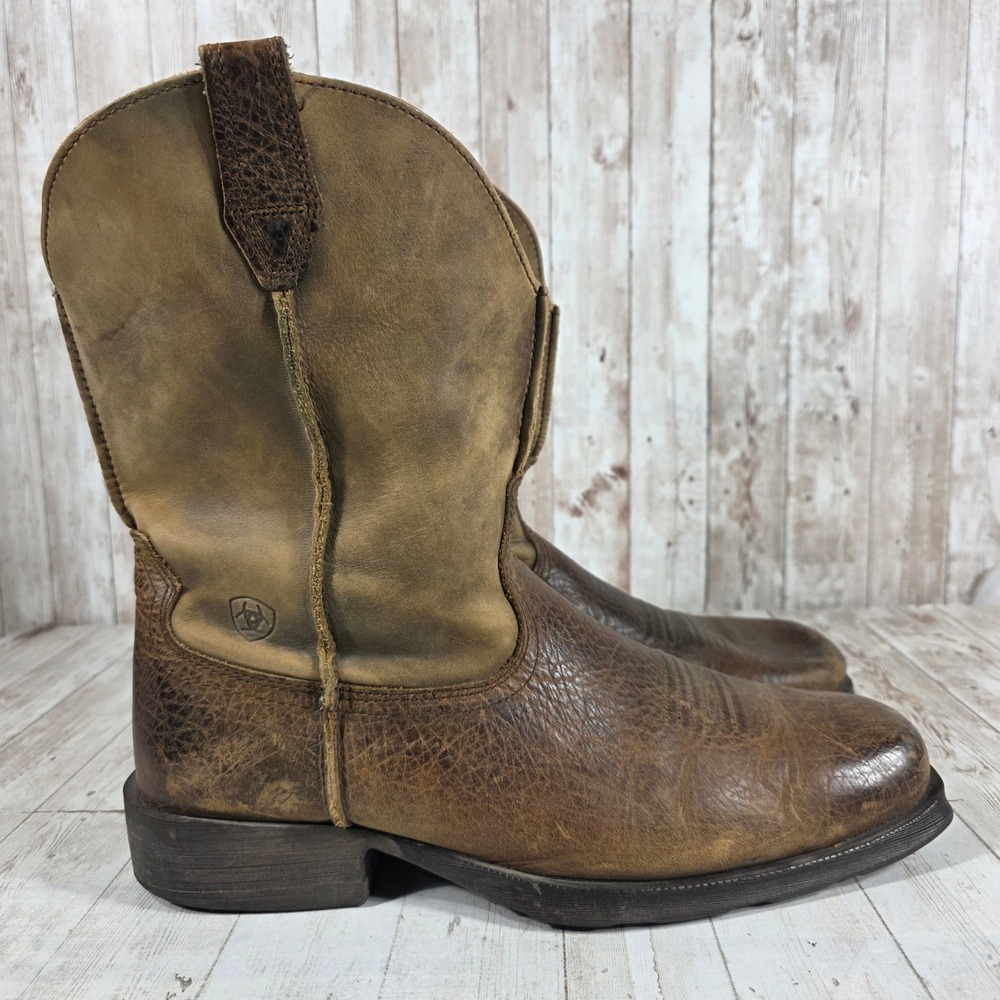 Ariat Rambler Mens 12 EE Wicker Leather Square Toe Western Cowboy Boots 10002317